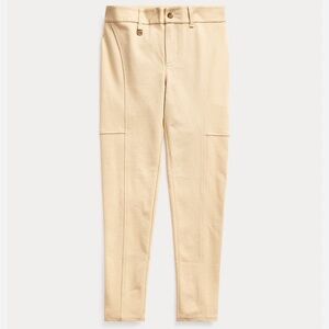 🌟POLO RALPH LAUREN🌟 GIRLS PONTE KNIT JODPHUR LEGGING PANT KHAKI SZ L 12 14